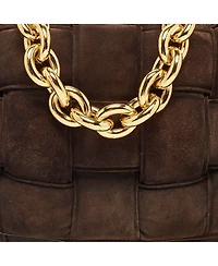 Pre-Owned Bottega Veneta Padded Cassette Suede Chain Bag