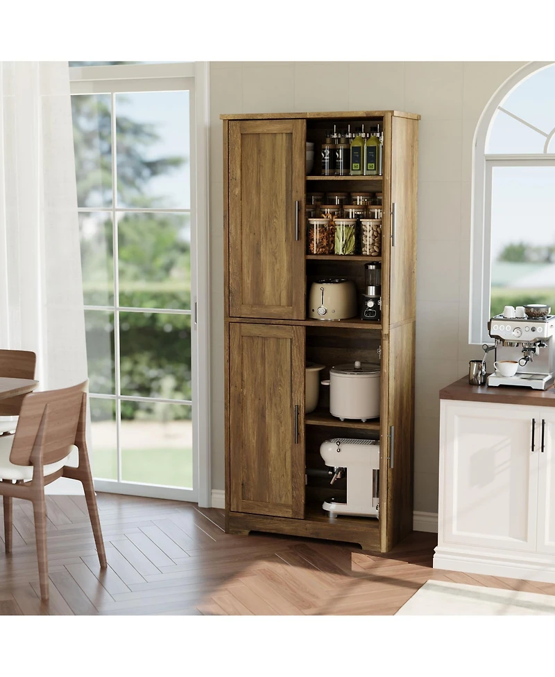 gaomon Freestanding 70" Tall Kitchen Pantry Cabinet, Storage Cabinet for Bathroom, Dining Room, Living Room