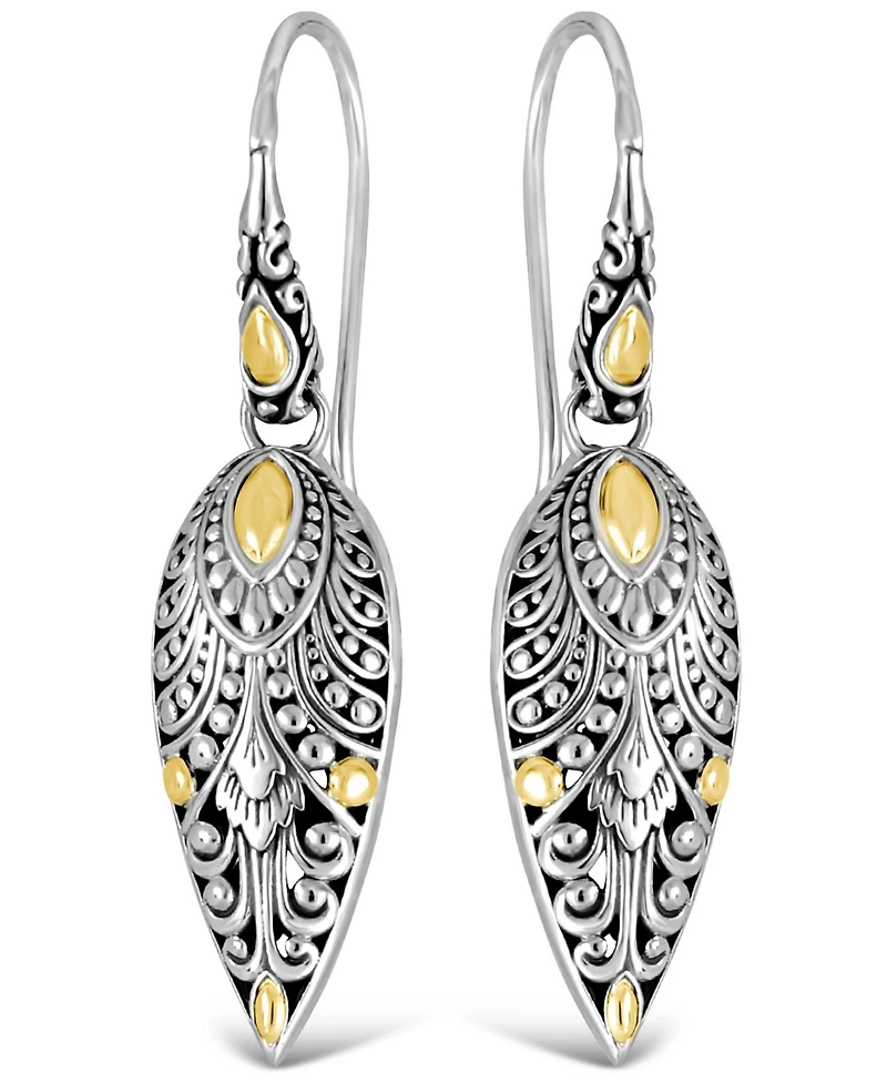 Devata Angel Wings Earrings in Sterling Silver and 18K Gold