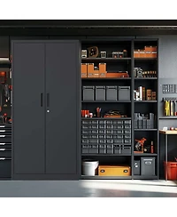 Boyel Living 72"H Metal Garage Storage Cabinet, Tall Cabinets for Garage Storage Systems Lockable File Cabinet for Home Office, Classroom/Pantry