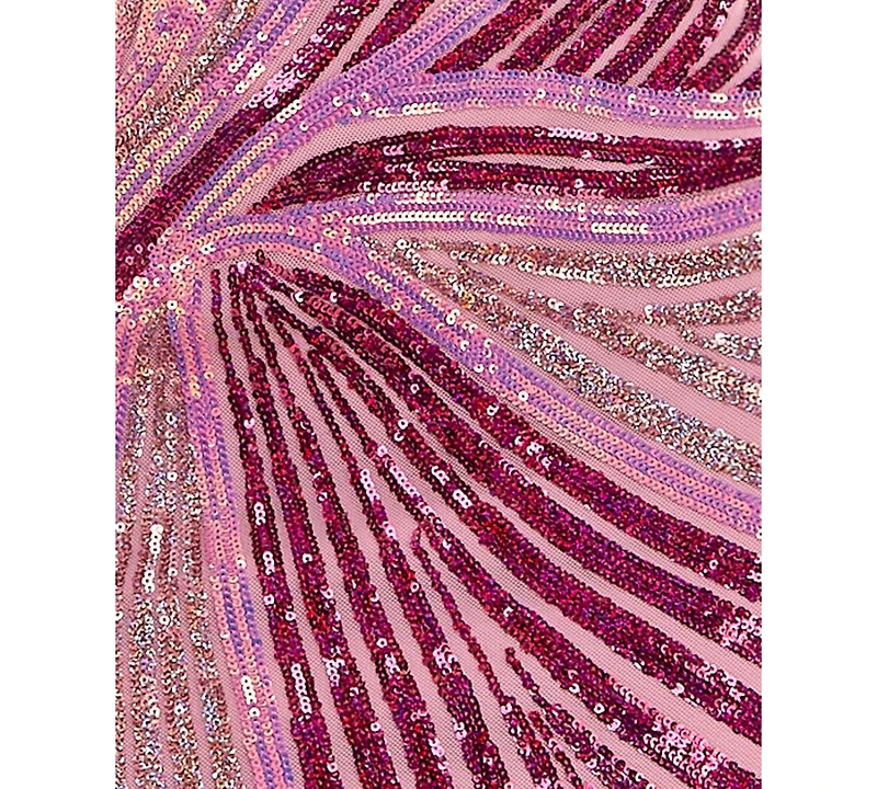 Seni & Cade Juniors' Swirl Sequin Strapless Mini Dress