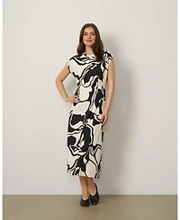 Cable & Gauge Women's Pleat Detail Maxi Dress