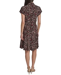 Tommy Hilfiger Women's Short-Sleeve Self-Tie Jersey Shirtdress