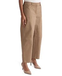 Jones New York Women's Mid-Rise Barrel-Leg Twill Jeans