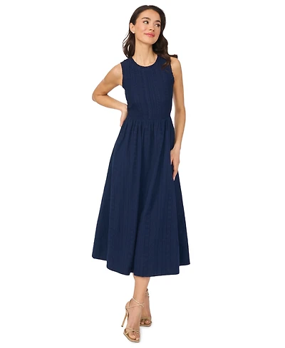CeCe Women's Sleeveless Crewneck Midi Dress