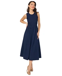 CeCe Women's Sleeveless Crewneck Midi Dress