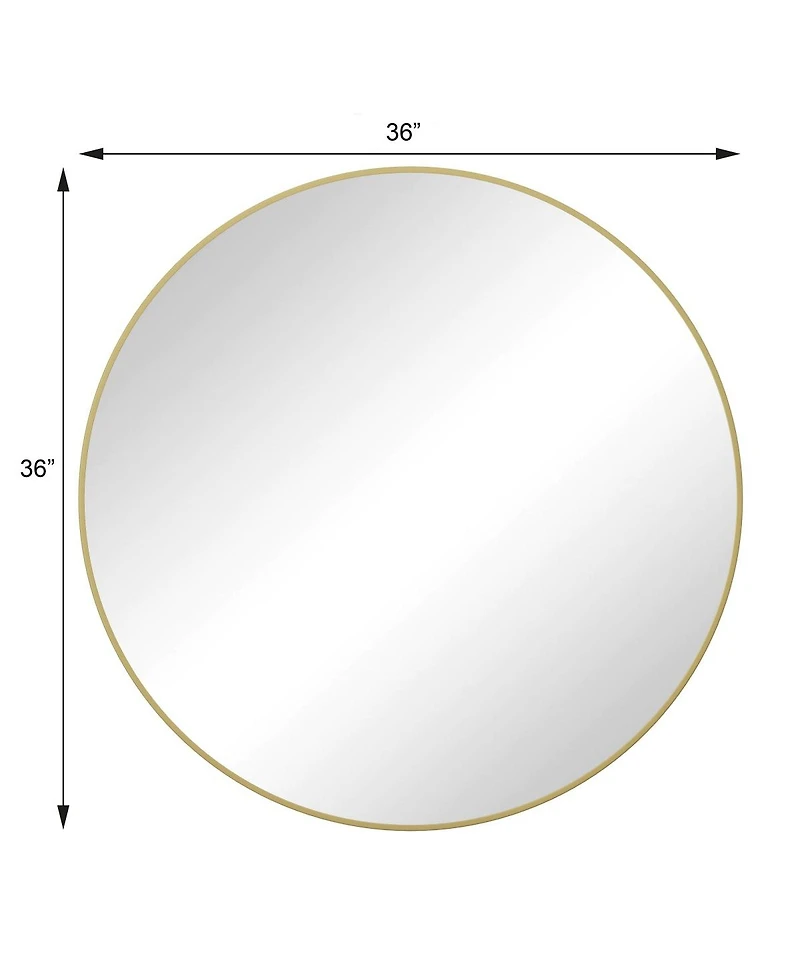 Laoties 36" Large Round Wall Mirror, Modern Metal Circle Vanity Mirror for Bathroom, Entryway