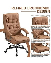 Streamdale Furniture Executive High Back Pu Leather Ergonomic Office Chair