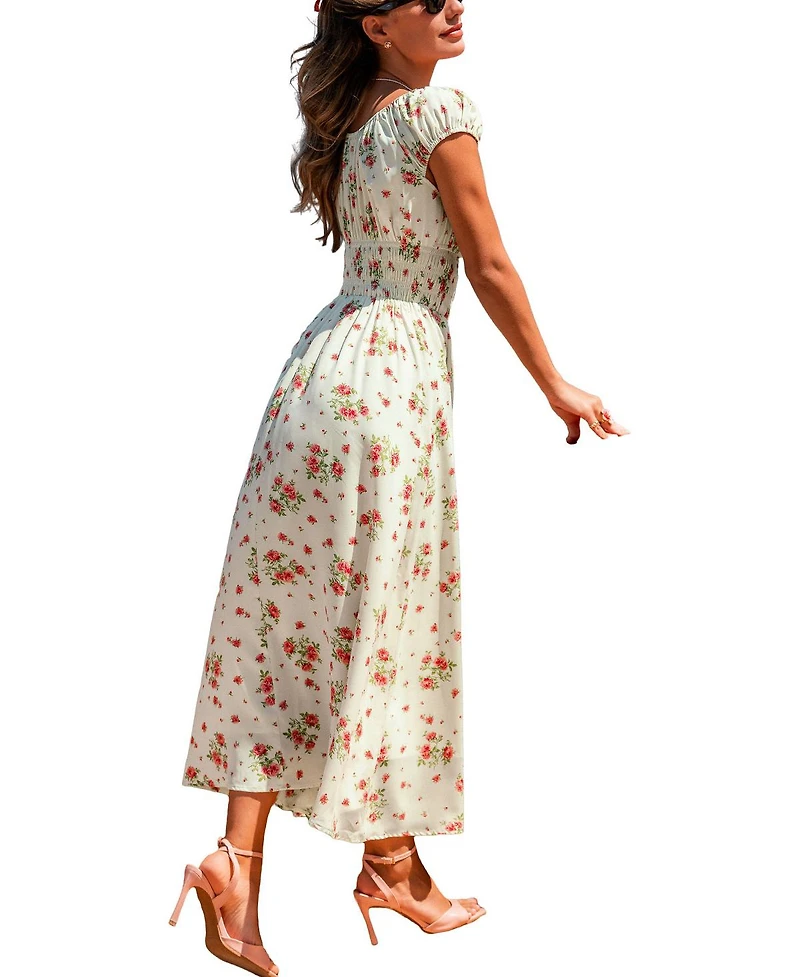 Cupshe Women's Guest List Floral Maxi Beach Dress