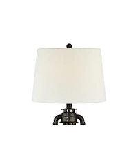 Franklin Iron Works Murphy 23" High Miner Lantern Industrial Accent Table Lamps Set of 2 Weathered Finish Metal