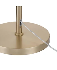 Possini Euro Design 66"H Satin Brass Opal Glass 3-Light Led Floor Lamp