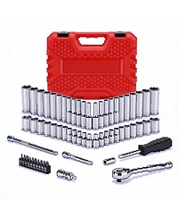 Xdovet 1/4inch Drive Socket Set 62pieces Sae Metric Ratchet