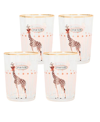 Yvonne Ellen Giraffe Hi Ball Glasses, Set of 4