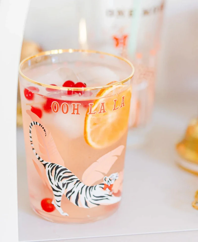 Yvonne Ellen Tiger Hi Ball Glasses, Set of 4