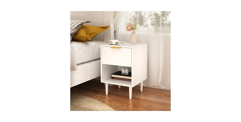 Lucky One 22.8" Width Nightstand with Drawer and Shelf