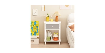 Lucky One 22.8"W Nightstand with Drawer and Shelf