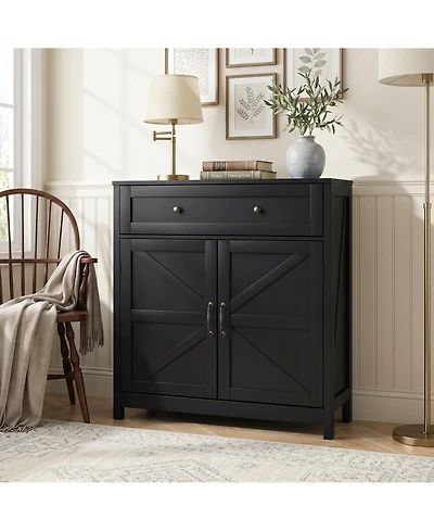 Sailvan Farmhouse Storage Cabinet with Drawer and Adjustable Shelf
