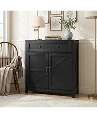 Sailvan Farmhouse Storage Cabinet with Drawer and Adjustable Shelf