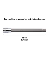 Xdovet Hex Bit Socket Set 3/8 Drive Sae Metric Cr-v S2 Steel