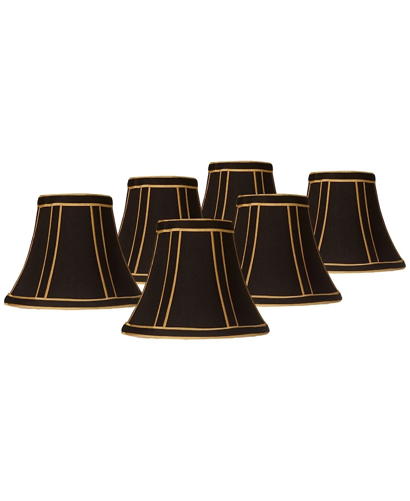 Springcrest Set of Empire Lamp Shades Trim Small 3" Top x " Bottom x 5" High Candelabra Clip-On Fitting
