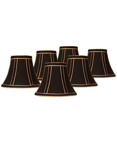 Springcrest Set of Empire Lamp Shades Trim Small 3" Top x " Bottom x 5" High Candelabra Clip-On Fitting