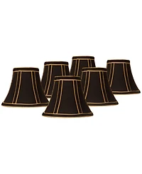 Springcrest Set of Empire Lamp Shades Trim Small 3" Top x " Bottom x 5" High Candelabra Clip-On Fitting