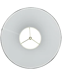 Springcrest Collection Set of 2 Pleat Empire Lamp Shades Deep Large 7" Slant Spider Replacement Harp and Finial Fitting