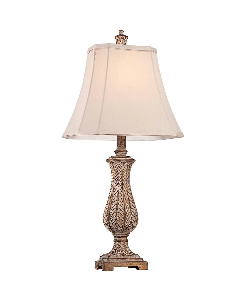 Regency Hill Karina 25" High Petite Vase Traditional Country Cottage Table Lamps Set of 2 Leaves Finish Living Room