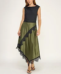 Row A Juniors' Cowl Neck Midi Dress