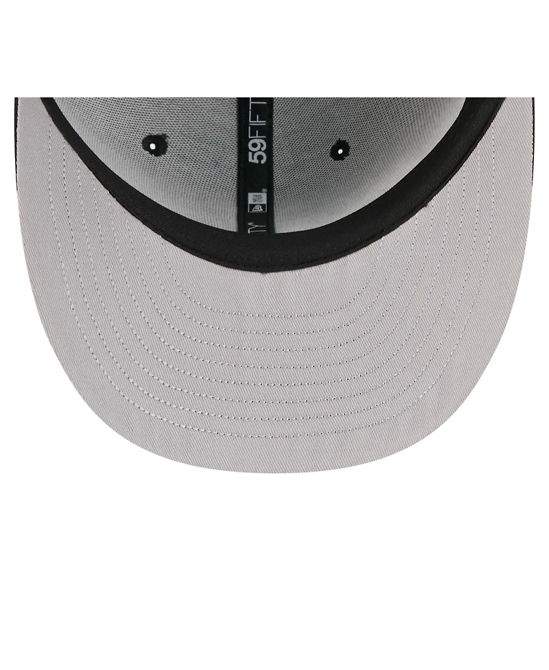 New Era Men's Black York Mets Americana Bald Eagle Pre-Curved 59FIFTY Fitted Hat
