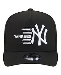 New Era Men's Black New York Yankees Motion A-Frame 9FIFTY Snapback Hat