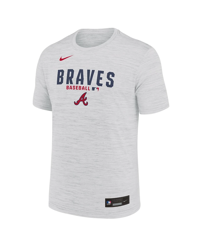 Nike Men's White Atlanta Braves Authentic Collection Velocity Dri-fit T-Shirt
