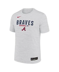 Nike Men's White Atlanta Braves Authentic Collection Velocity Dri-fit T-Shirt