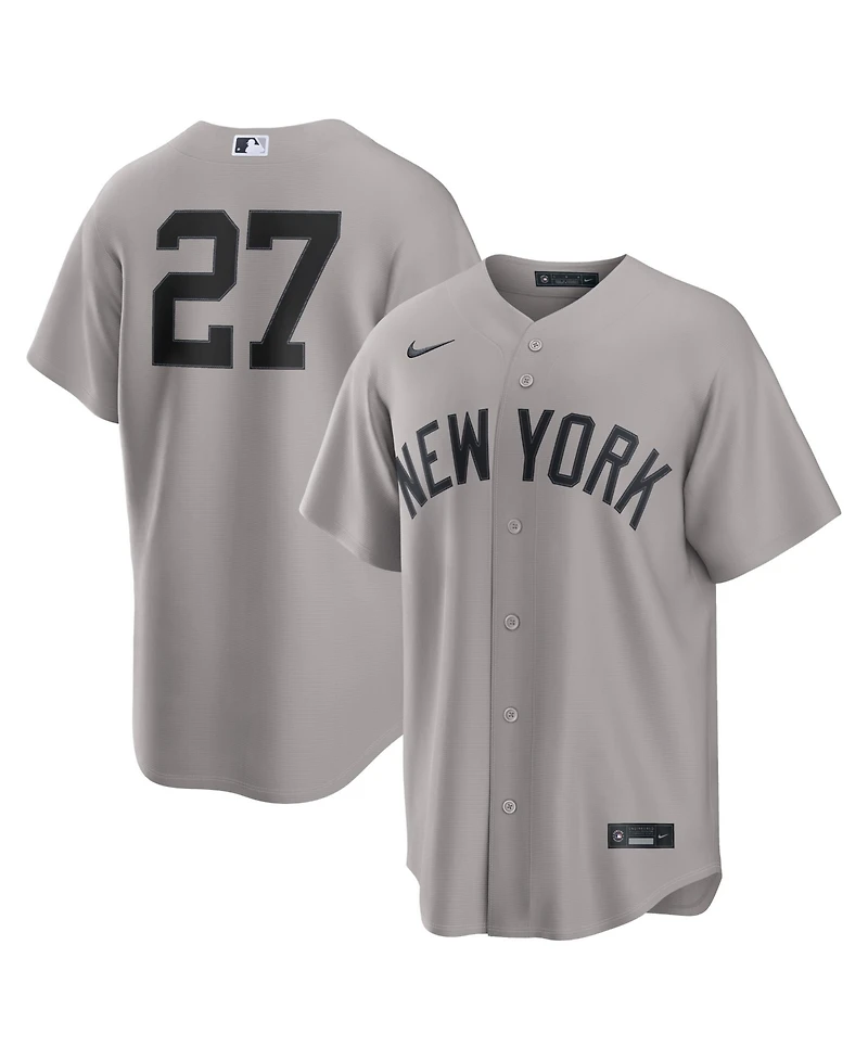 Nike Men's Giancarlo Stanton Gray New York Yankees Road Replica Jersey