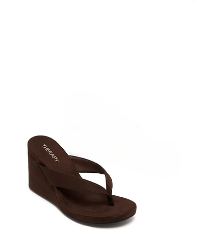 Therapy Australia Women's Ren Round Toe Wedge Thong Heel
