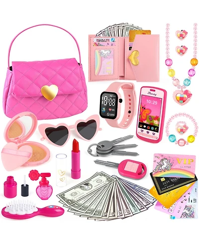 Gnuadz Play Purse Wallet Phone Makeups Girl Gifts 3-6 Year Old