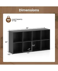 Slickblue Modern 8 Cube Storage Organizer Bookshelf for Home Office