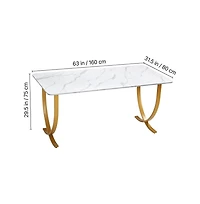 Sugift Executive Office Desk Modern Computer Table with Rectangular Top