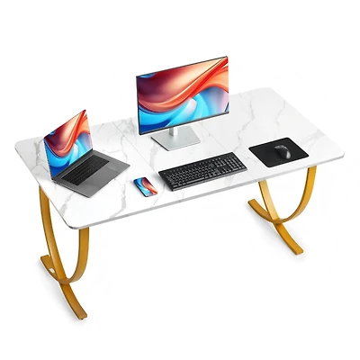 Sugift Executive Office Desk Modern Computer Table with Rectangular Top