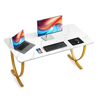 Sugift Executive Office Desk Modern Computer Table with Rectangular Top