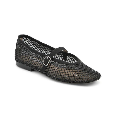 Charles David Women's Westa Flat Dress Shoe Mesh Rhinestones