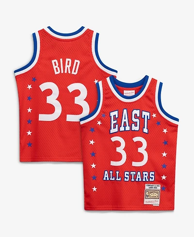 Mitchell & Ness Big Boys and Girls Larry Bird Red 1983 Nba All-Star Game Hardwood Classics Swingman Jersey