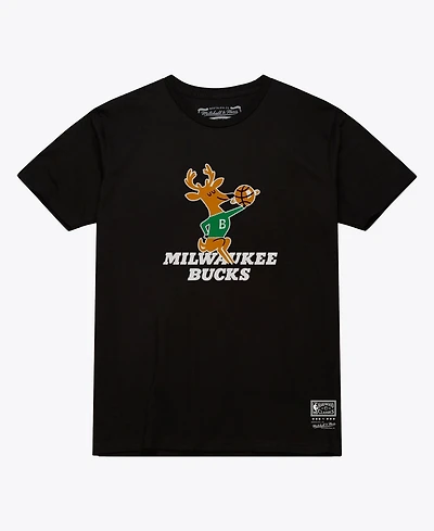Mitchell & Ness Men's and Women's Black Milwaukee Bucks Hardwood Classics Arch T-Shirt