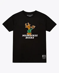 Mitchell & Ness Men's and Women's Black Milwaukee Bucks Hardwood Classics Arch T-Shirt