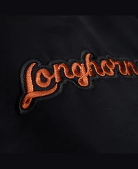 Mitchell & Ness Men's Black Texas Longhorns Double Clutch Lightweight Satin Full-Snap Jacket