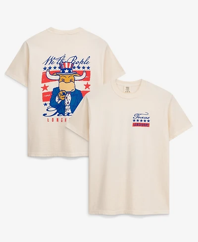 Image One Men's Cream Texas Longhorns Uncle Sam Mascot T-Shirt