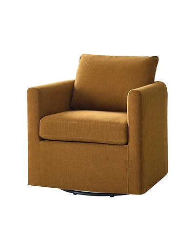 Modern Asser Slipcovered Swivel Chair