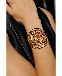 Retro Chic Mono Spiral Cuff