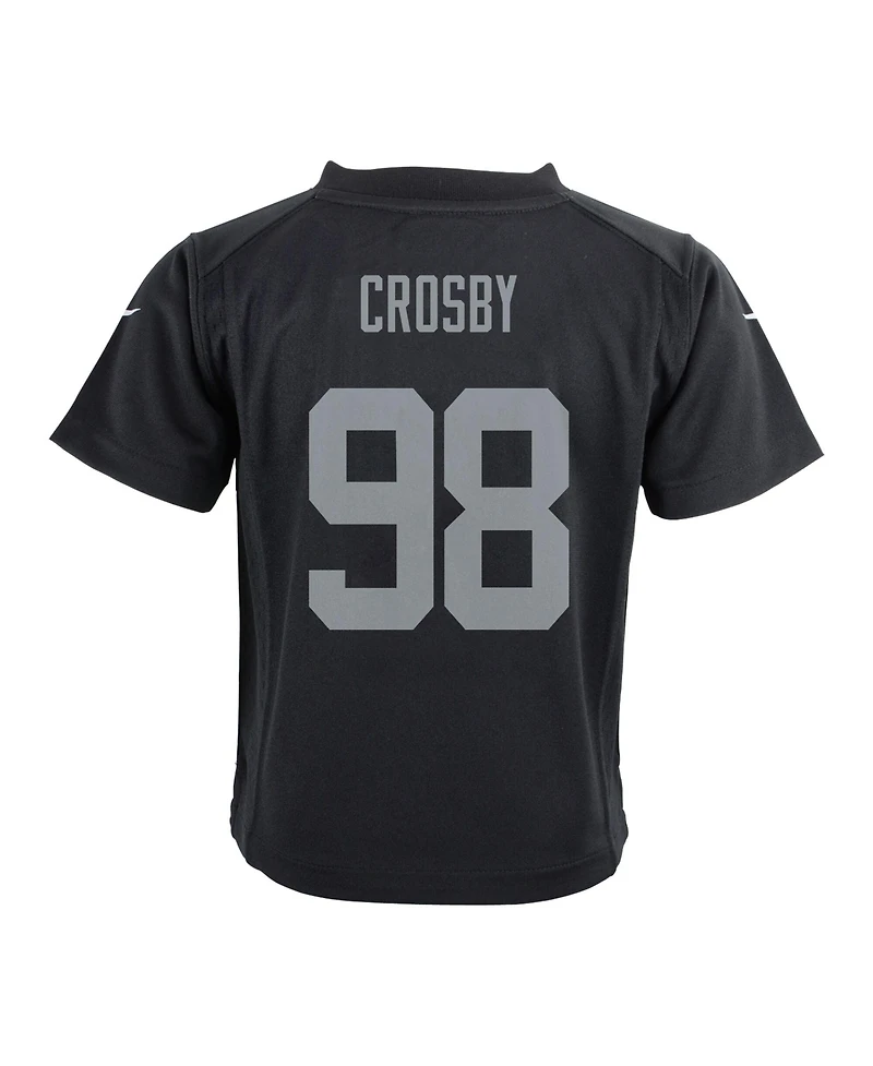 Nike Preschool Maxx Crosby Black Las Vegas Raiders Team Game Jersey