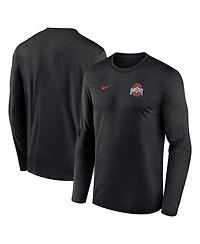 Nike Men's Black Ohio State Buckeyes 2026 Sideline Small Logo Legend Dri-fit Long Sleeve T-Shirt